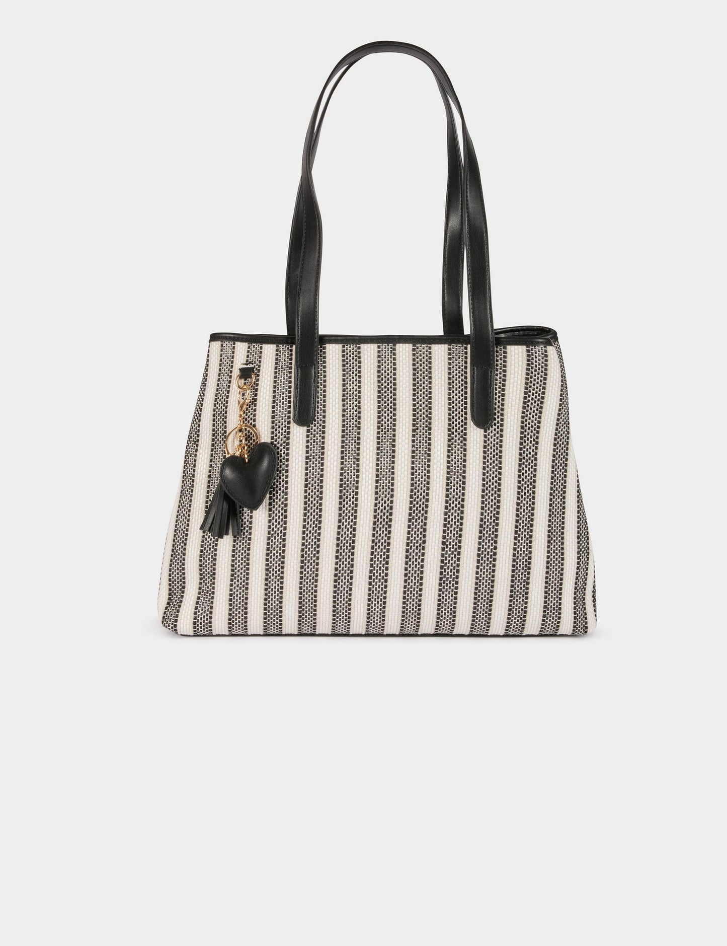 Gestreepte Tote Bag met Kettingdetails