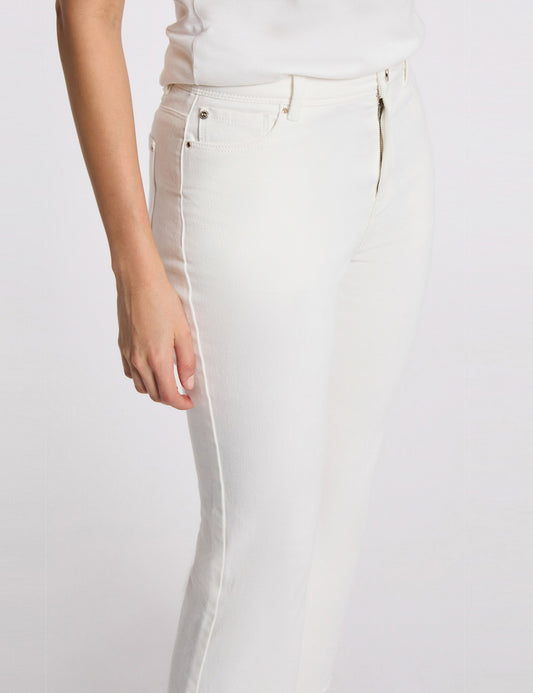 Slim Cropped Jeans met Hoge Taille