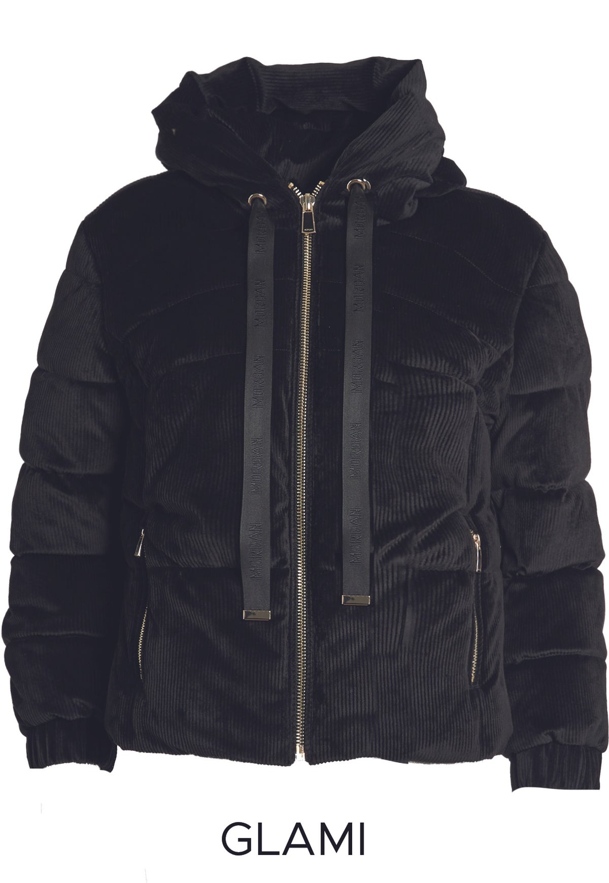 Fluwelen Pufferjack met Capuchon