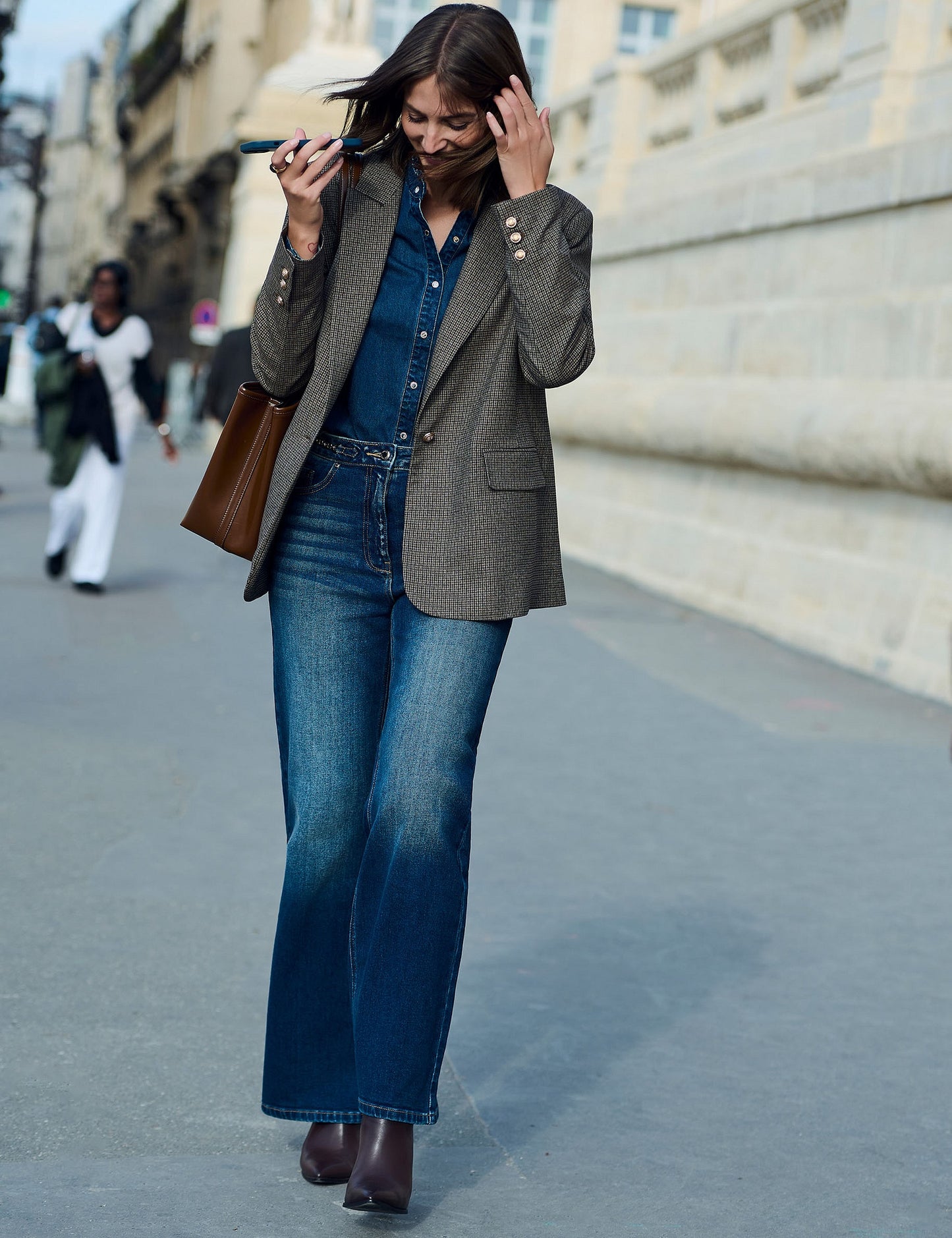 Wijde Jeans met Hoge Taille