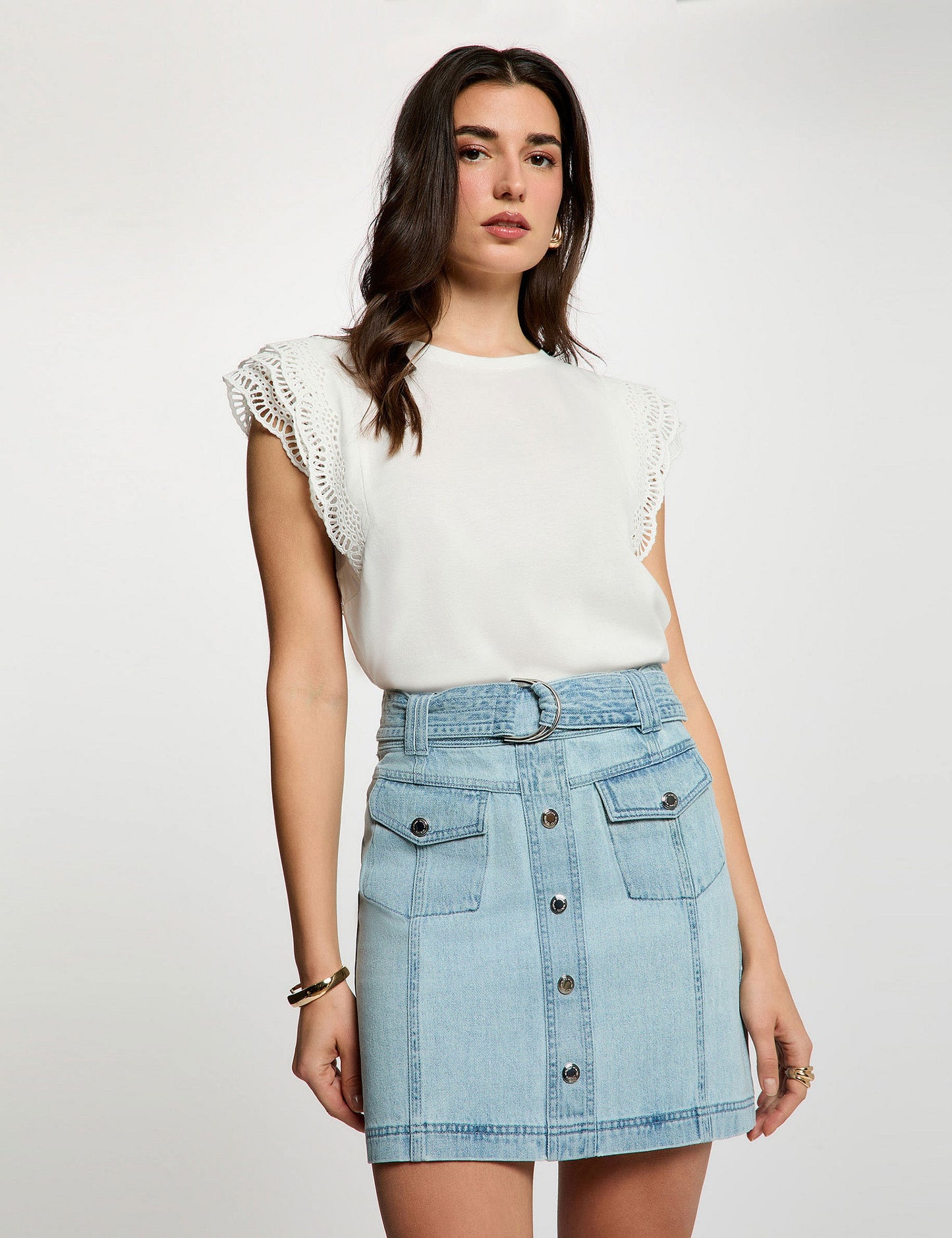 Mini Denim Rok met A-lijn