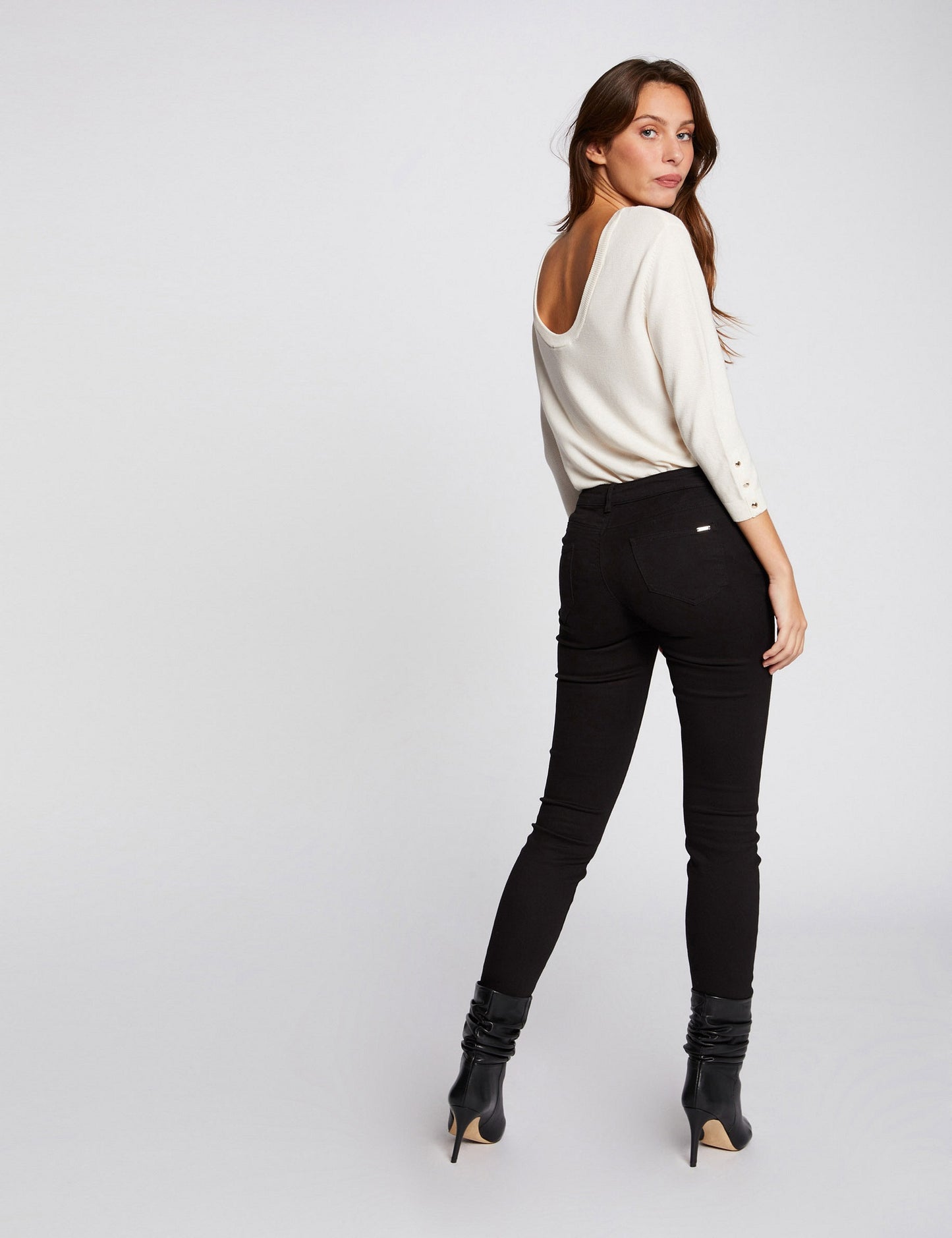 Skinny Broek met Lage Taille