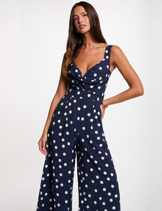 Elegante Jumpsuit met V-hals en Strikdetail