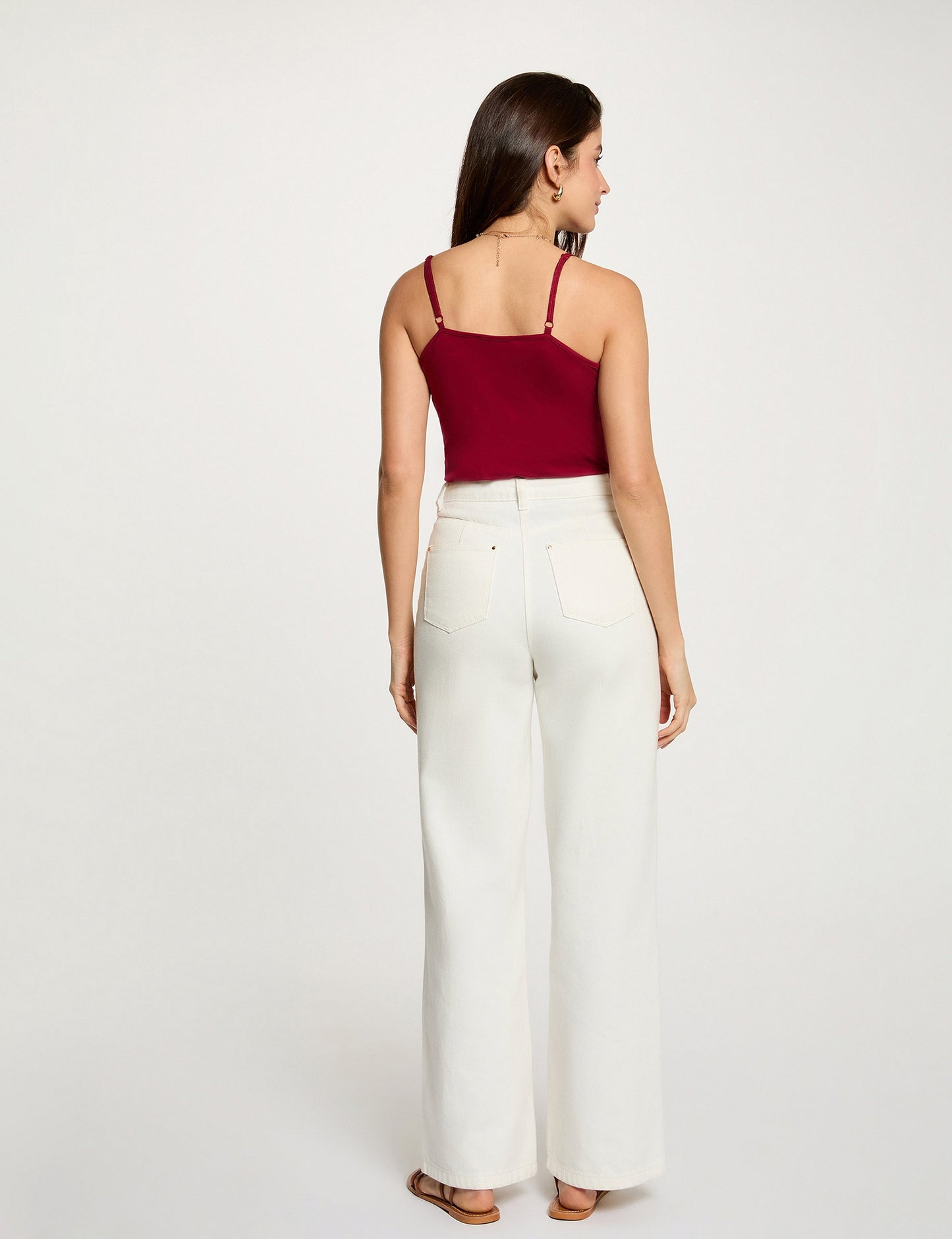 Cami Top met V-hals en Kanten Details