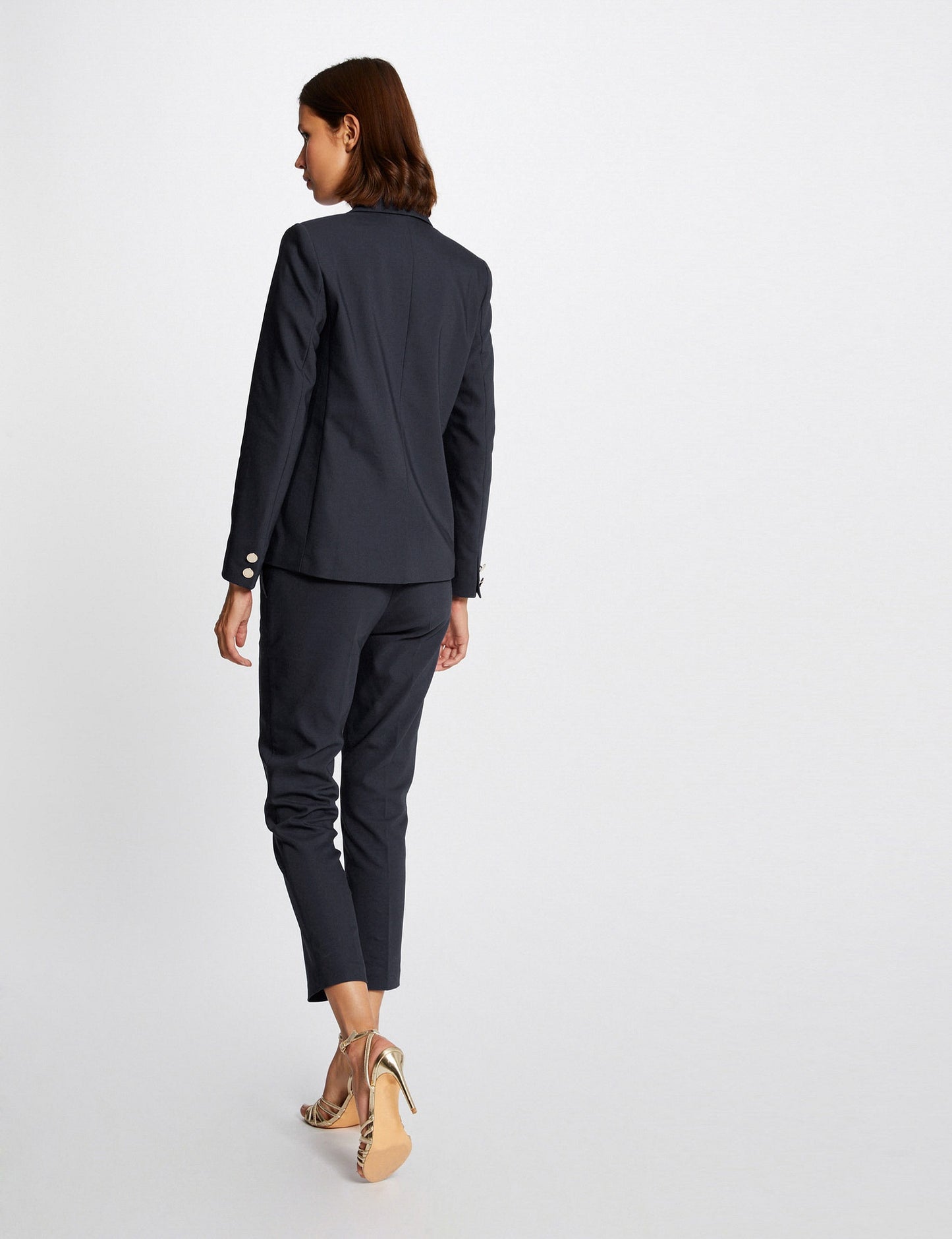 Rechte Blazer met Knoopsluiting