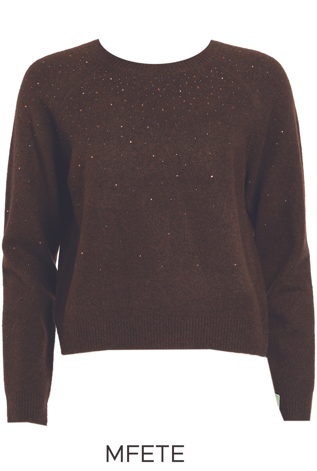Aansluitende trui met strass en parels