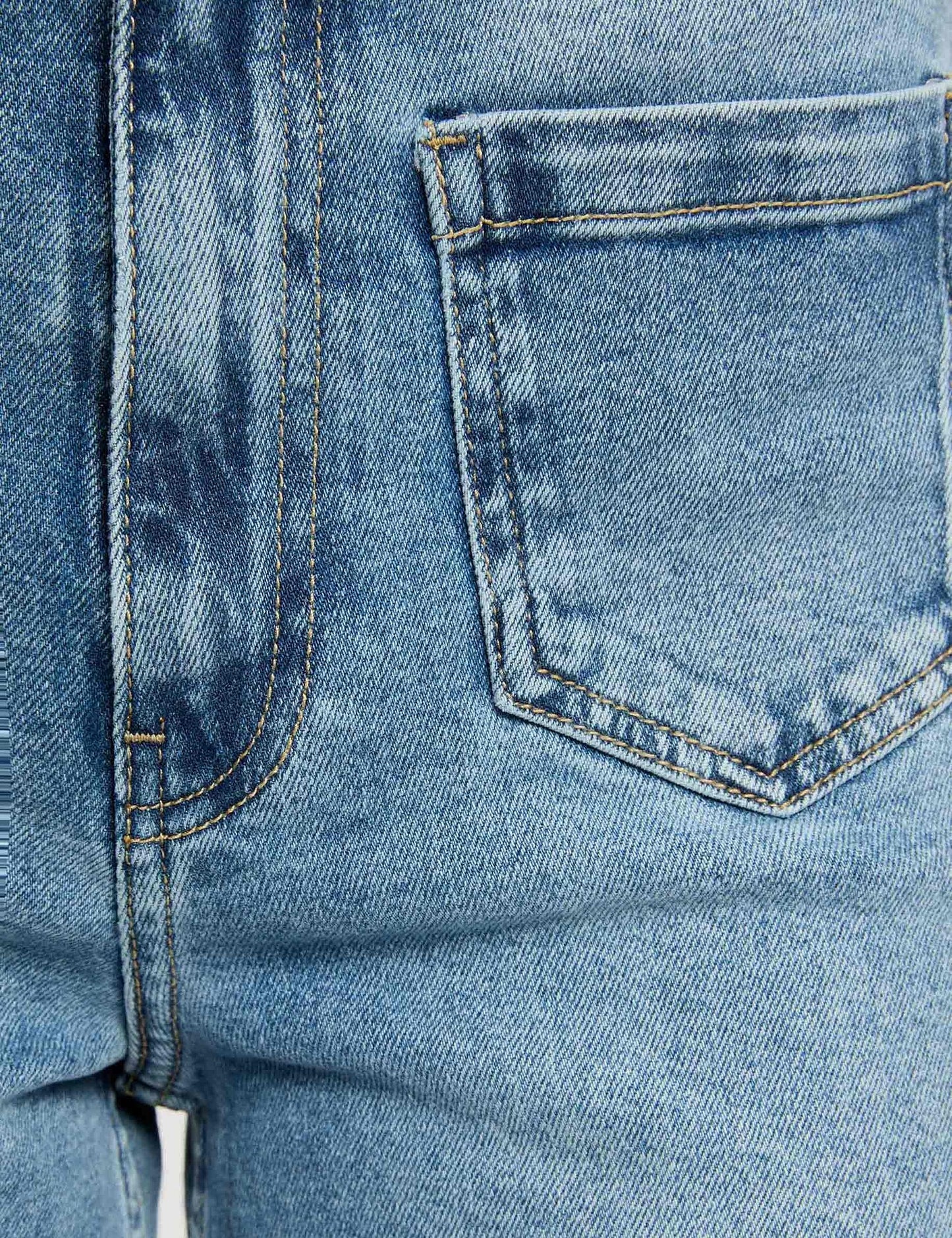 Wijde Pijpen Jeans met Hoge Taille