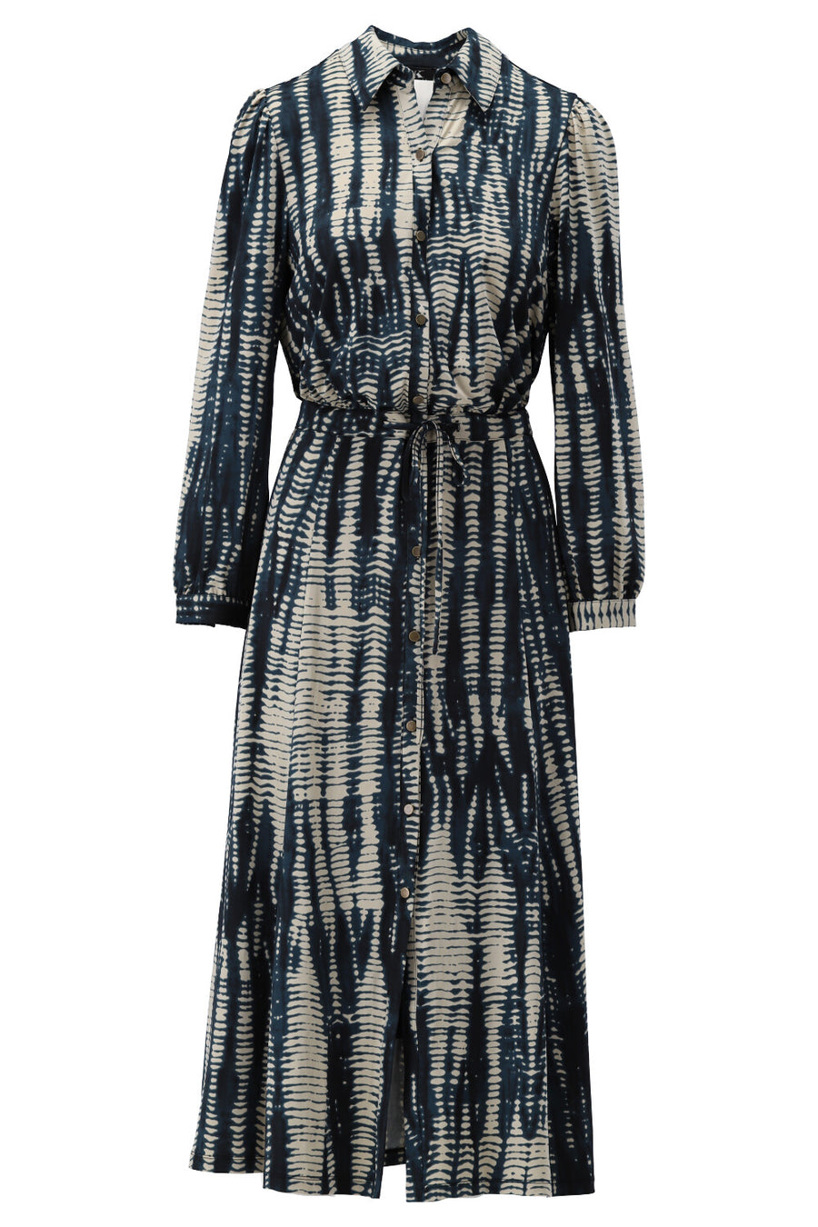K-Design - Half long dress, with print and belt (V317)
