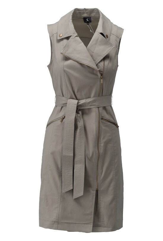 K-Design - Sleeveless dress with zippers (W456)
